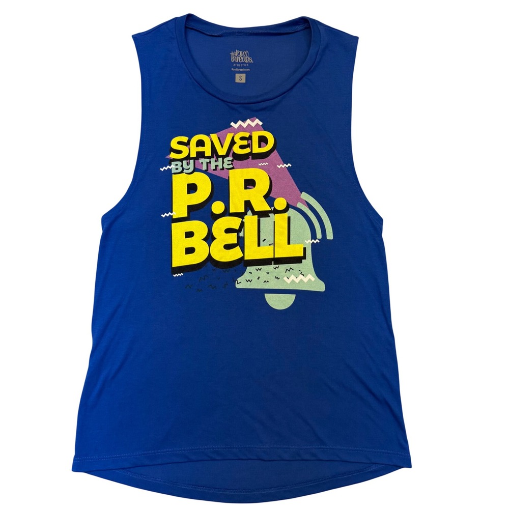 Raw Threads Athletics Saved by the P.R. Bell High-neck Muscle Tank Blue Small S